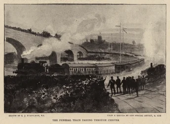 The Funeral Train Passing Through Chester